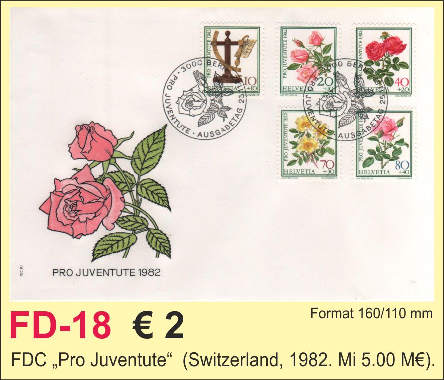 FDC Switzerland Pro Juventute 1982